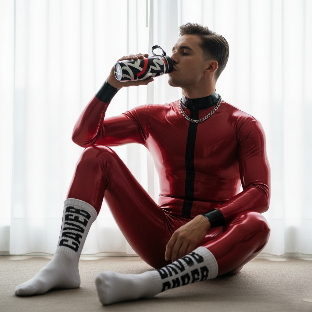 Leather and socks fetish focus